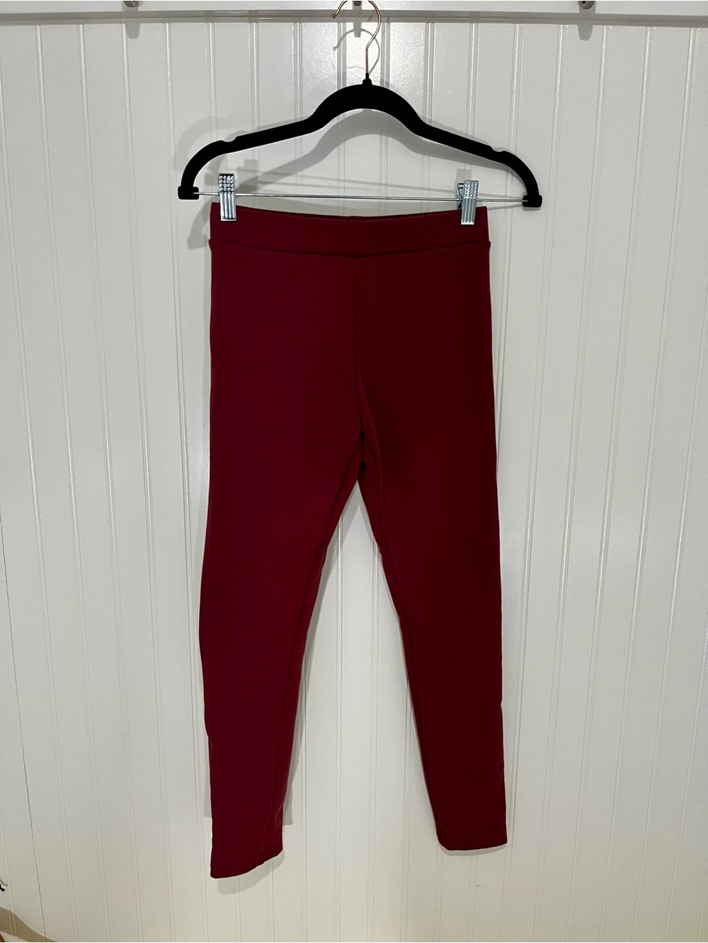 Old Navy Girls' Burgundy fleece lined Stretch Leggings